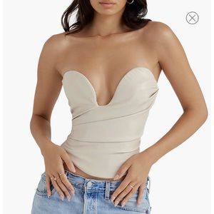 House of CB Saffira Faux Leather Corset